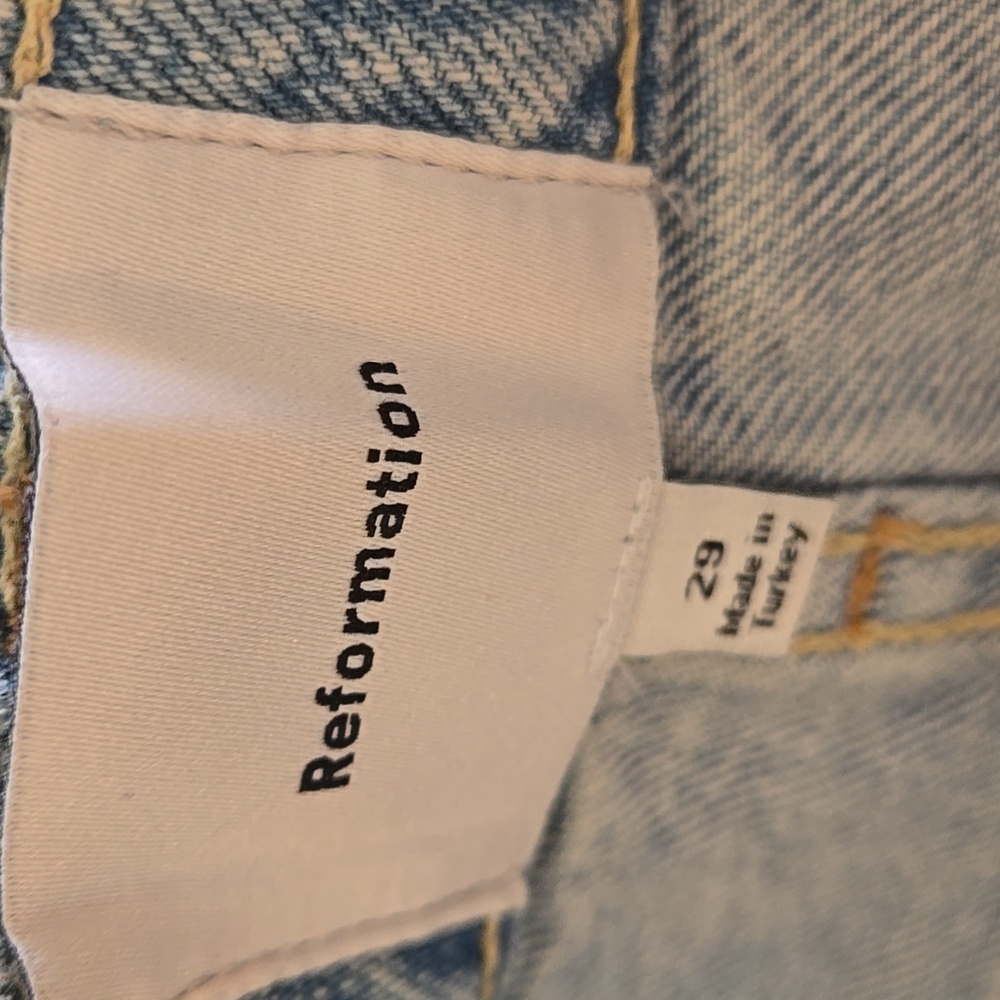 Reformation Addyson Light Blue Ultra Wide Leg Flare Jeans NWT - Picture 7 of 8